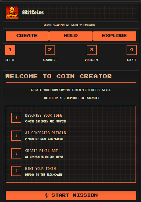 8BitMinter - Farcaster Mini Apps screenshot